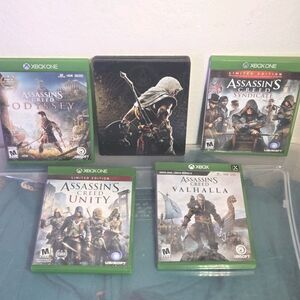 Assassin’s Creed Origins Steelbook Odyssey Syndicate Unity Valhalla Xbox One Lot